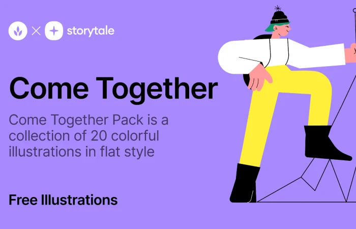 Come Together Illustrations  - Free Figma Template