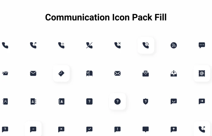 Communication Icon Pack Fill  - Free Figma Template