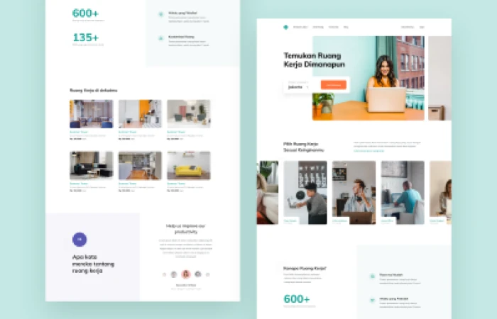 Coworking Space Landing Page  - Free Figma Template