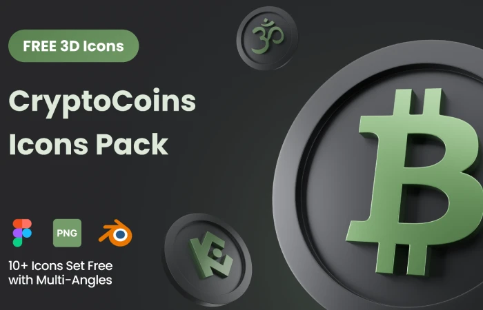 Cricoins - Cryptocoins 3D Icon Pack  - Free Figma Template