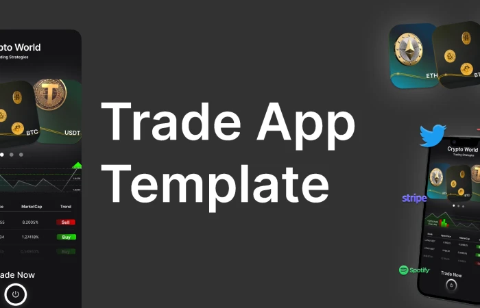 Crypto App Trade Template  - Free Figma Template