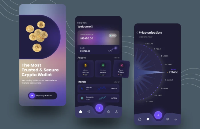 Crypto currency App  - Free Figma Template