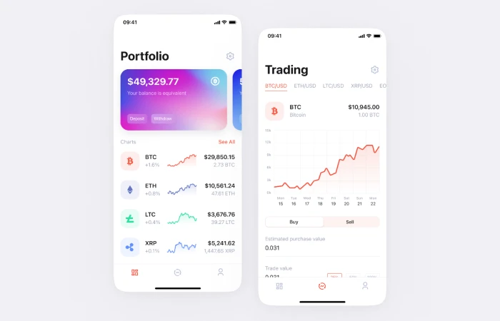 Cryptocurrency App (2019)  - Free Figma Template