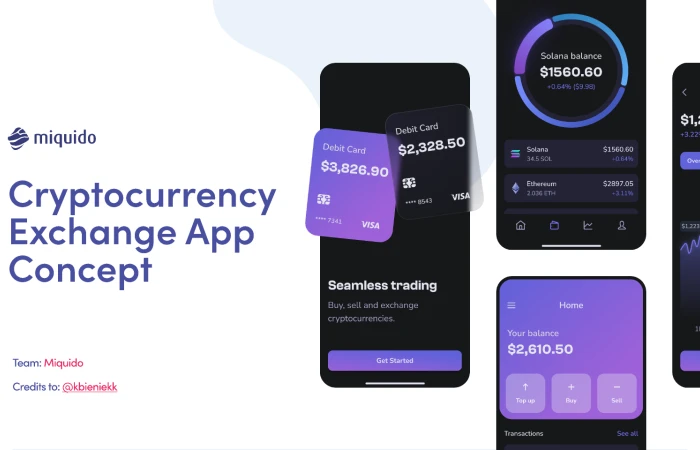 Cryptocurrency Exchange App Concept  - Free Figma Template