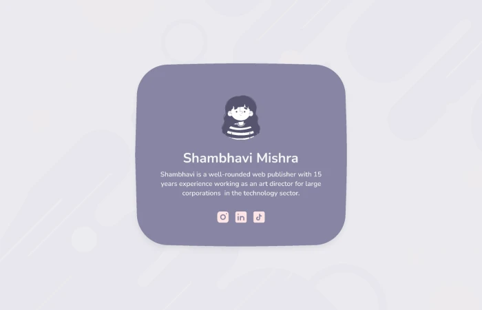 Cute User Profile Card  - Free Figma Template