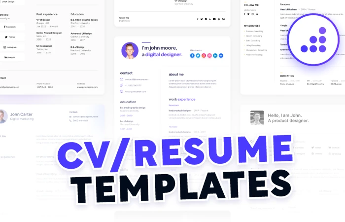CV / Resume Templates | BRIX Templates  - Free Figma Template