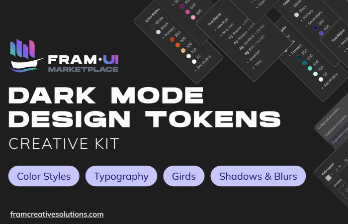 Dark Mode Design Tokens Creative Kit - Free  - Free Figma Template
