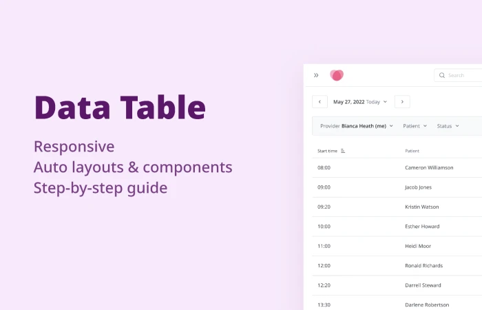 Data Table  - Free Figma Template