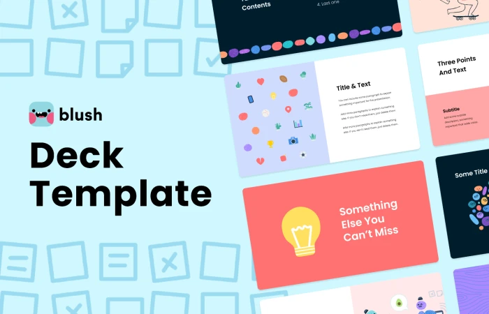 Deck Template with Illustrations  - Free Figma Template