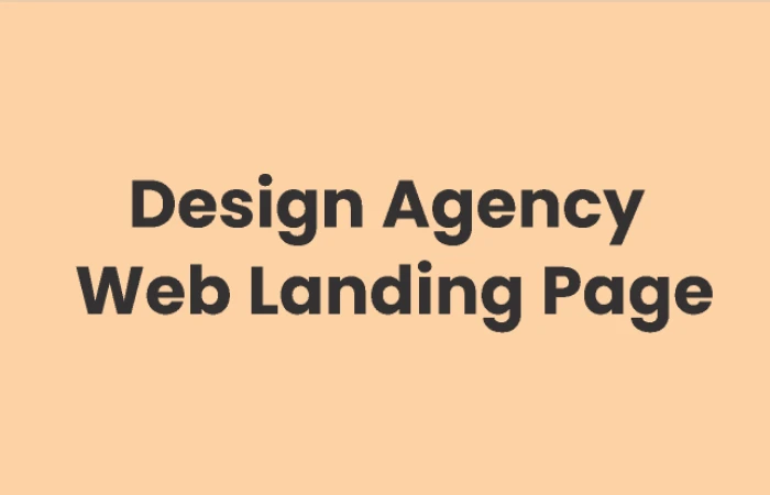 Design Agency Web Landing Page  - Free Figma Template