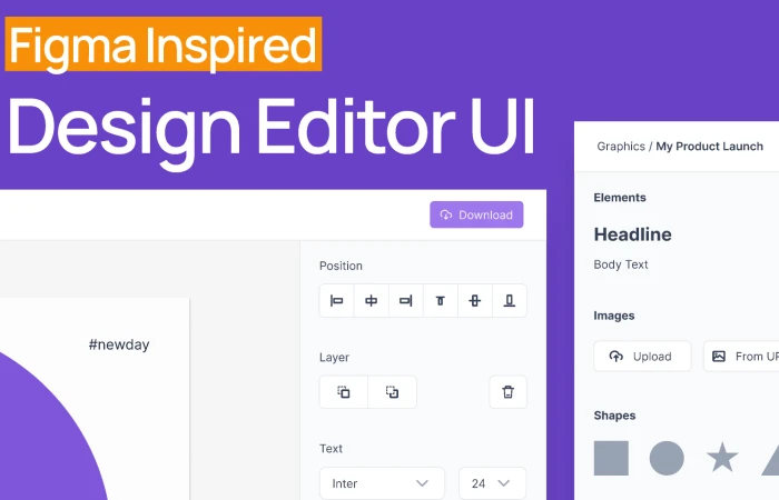 Design Editor UI Design  - Free Figma Template