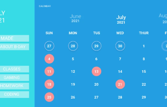 DESIGN FOR CALENDER  - Free Figma Template