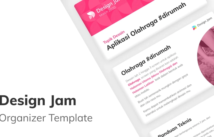 Design Jam - Organizer Template by @designjam.id  - Free Figma Template