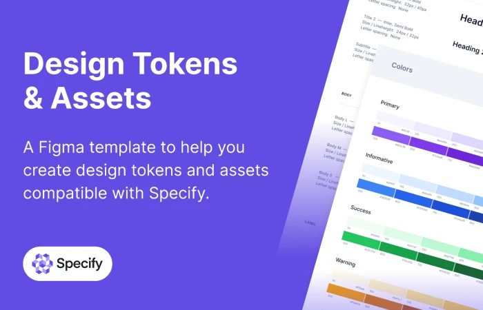 Design Tokens from Figma to code with Specify  - Free Figma Template