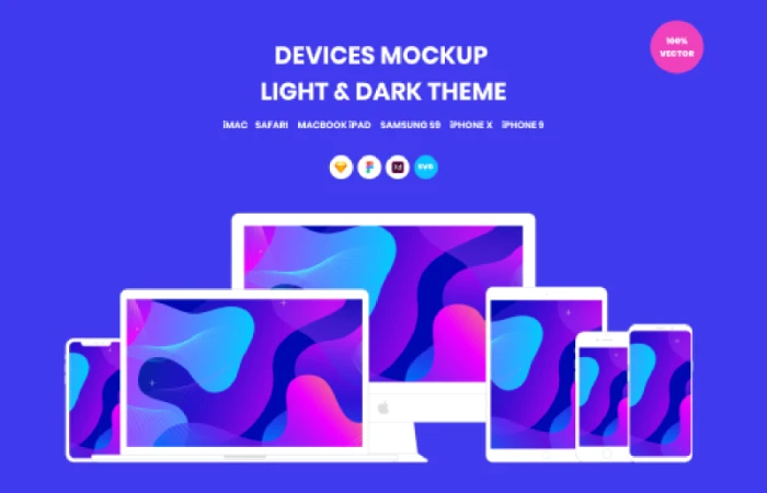 Devices Vector Mockups  - Free Figma Template