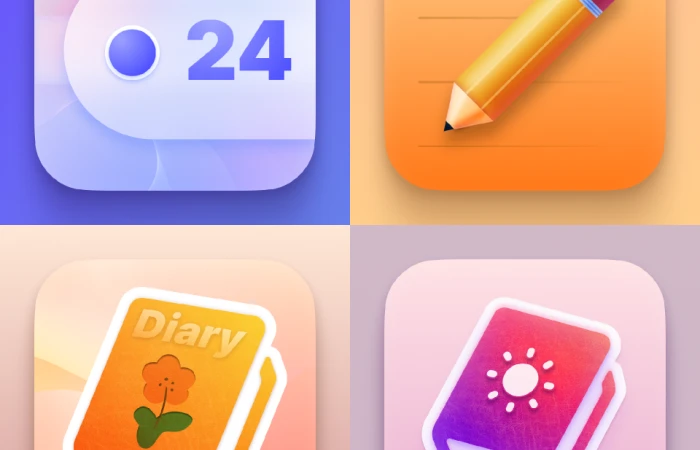 Diary app icon  - Free Figma Template