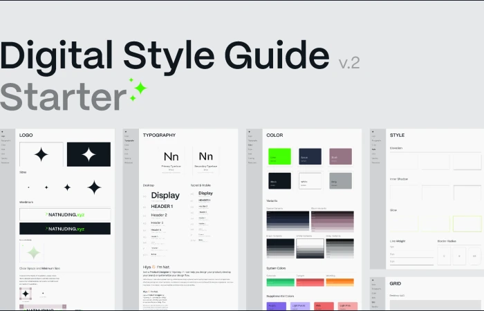Digital Style Guide Starter V.2  - Free Figma Template