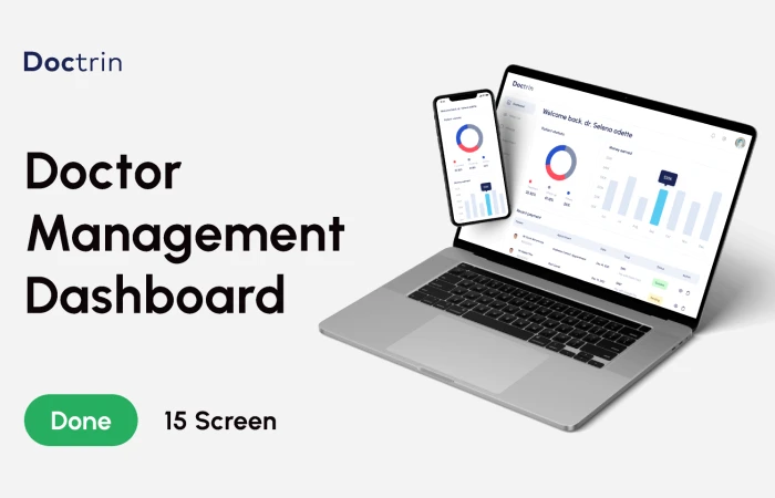 Doctor Management Dashboard Design - Pickolabs Studio  - Free Figma Template