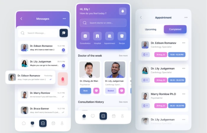 Doctorin - Medical Mobile App  - Free Figma Template