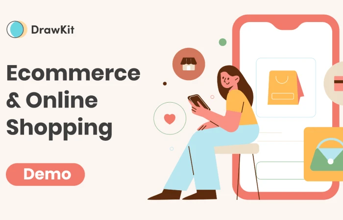 E-commerce & Online Shopping Illustrations (Demo) | DrawKit  - Free Figma Template