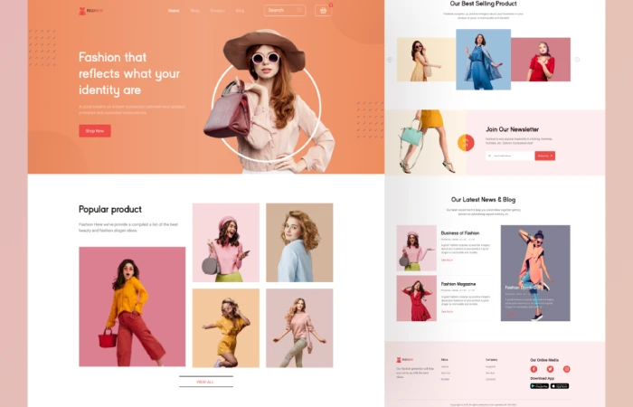 E-commerce Shop Website UI Design  - Free Figma Template