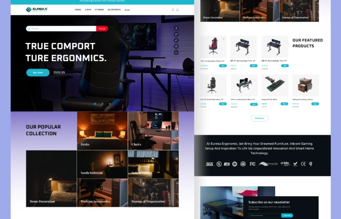 E-commerce website design  - Free Figma Template