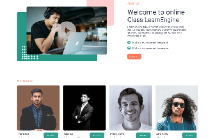 E-Learning Website design  - Free Figma Template