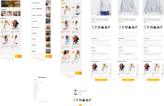eCommerce Fashion Mobile App  - Free Figma Template