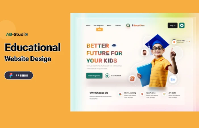 Educational Website Design  - Free Figma Template