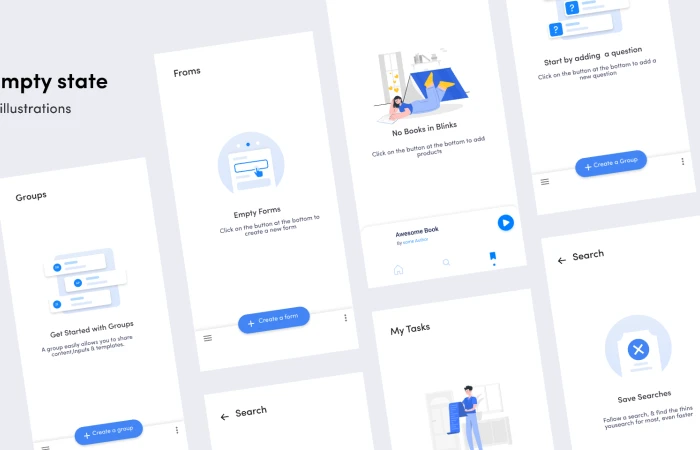 Empty State Illustrations  - Free Figma Template