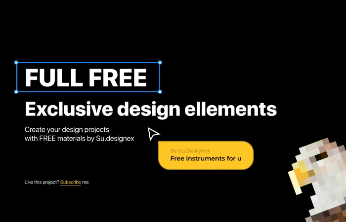 Exclusive design elements  - Free Figma Template