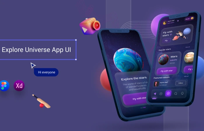 Explore Universe App UI  - Free Figma Template