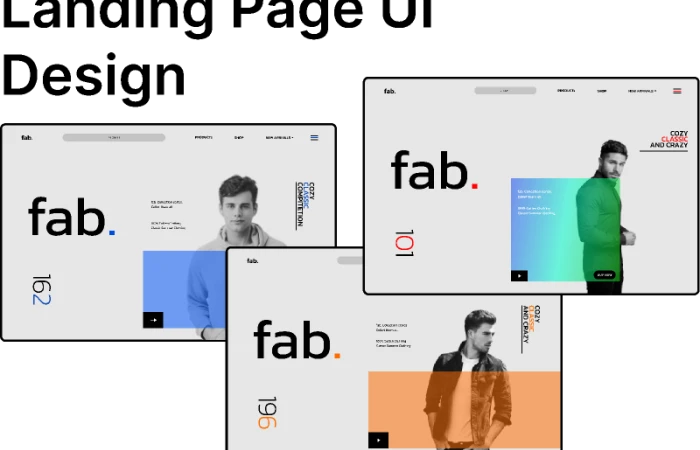Fab. Landing Page - UI design Landing Page  - Free Figma Template