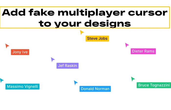 Fake multiplayer cursors  - Free Figma Template