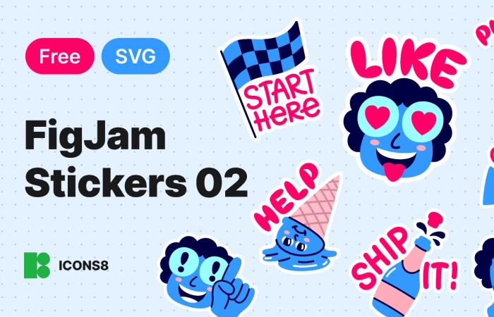 FigJam stickers 02 in SVG  - Free Figma Template