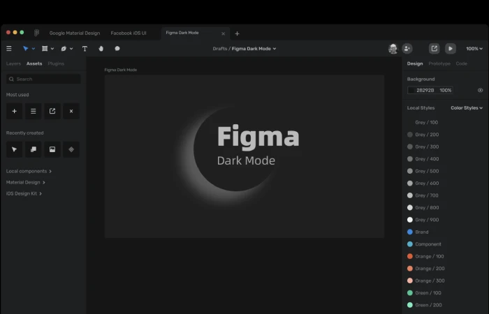 Figma Dark Mode  - Free Figma Template