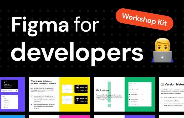 Figma for developers  - Ebook & Workshop Kit  - Free Figma Template