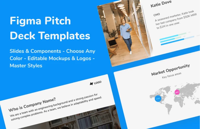 Figma Pitch Deck Template - Business Slide Deck  - Free Figma Template