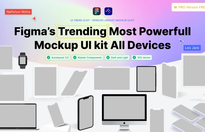 Figmas Trending Most Powerfull Mockup UI Kit Minimal Devices (Zara)  - Free Figma Template