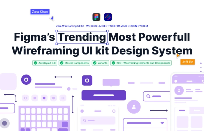 Figmas Trending Most Powerfull Wireframing UI kit Design System (Zara)  - Free Figma Template