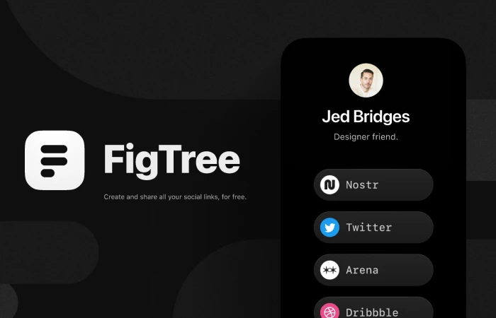 FigTree - Social Links  - Free Figma Template