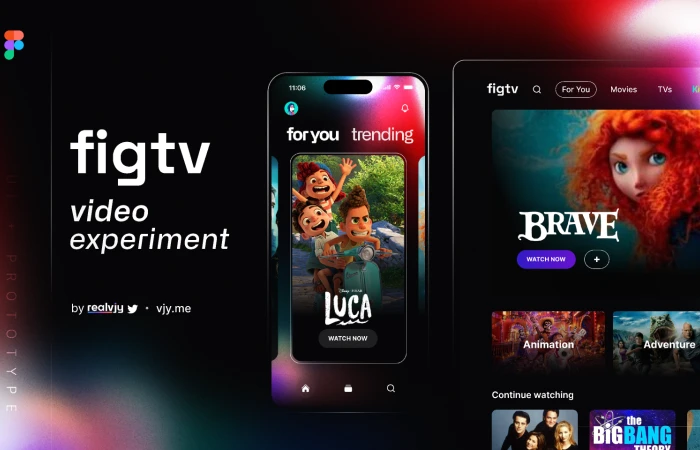 Figtv Video Experiment  - Free Figma Template