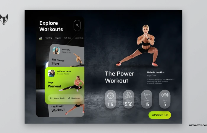 Fitness App  - Free Figma Template