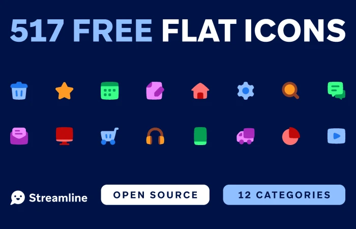 Flat Icon Set  - Free Figma Template