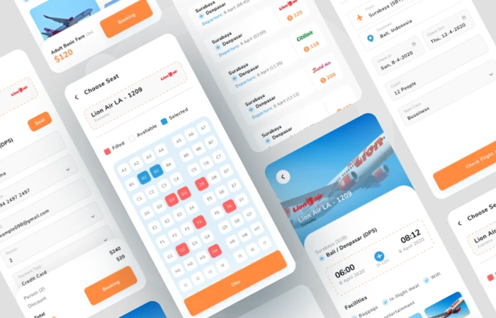 Flight Ticket - Trave In  - Free Figma Template