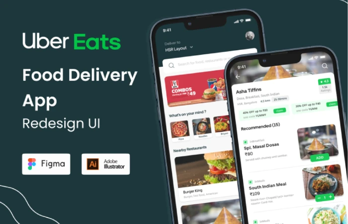 Food delivery App  - Free Figma Template