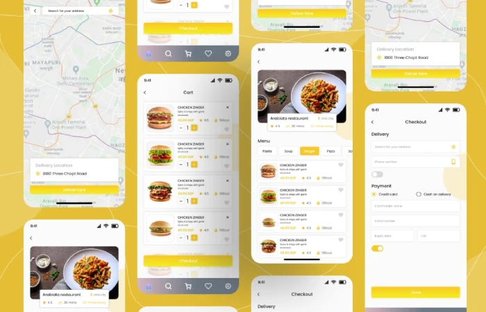 Food Mobile App  - Free Figma Template