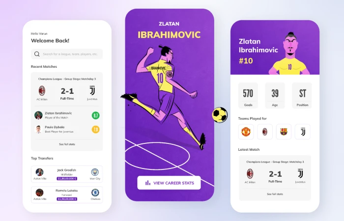 Football App Concept  - Free Figma Template