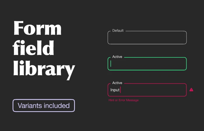 Form field library  - Free Figma Template
