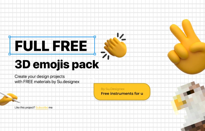 FREE 3D emojis pack  - Free Figma Template